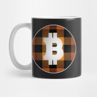 Plaid Bitcoin Logo Mug